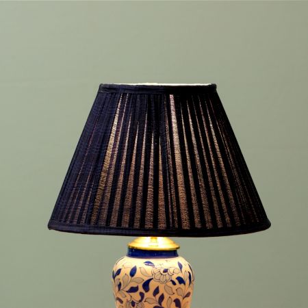Purple Silk Pleated Empire Lampshade- B22 Holder